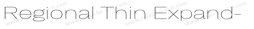 Regional Thin Expand字体转换